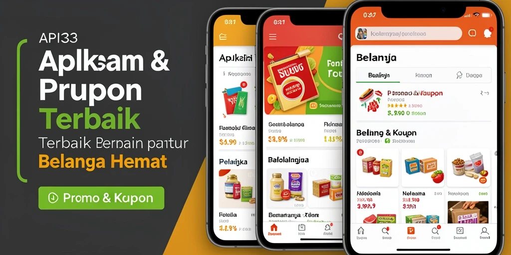 Tampilan antarmuka aplikasi API33 yang memudahkan navigasi kupon dan promo.