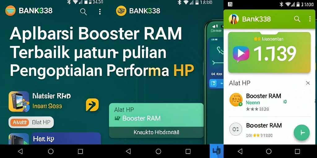 Tampilan antarmuka BANK338 yang bersih dan fungsional untuk pengoptimalan RAM.