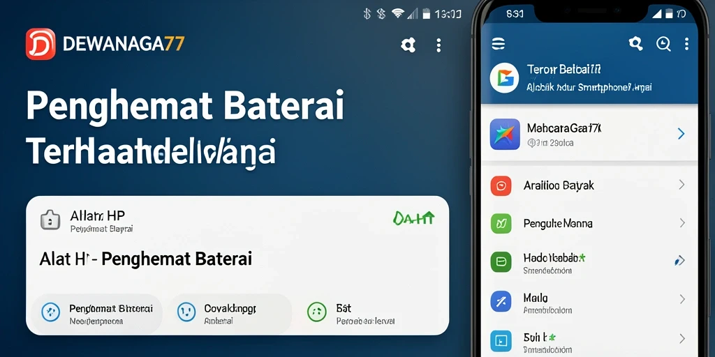 Tampilan antarmuka DEWANAGA77 untuk penghemat baterai yang efektif.