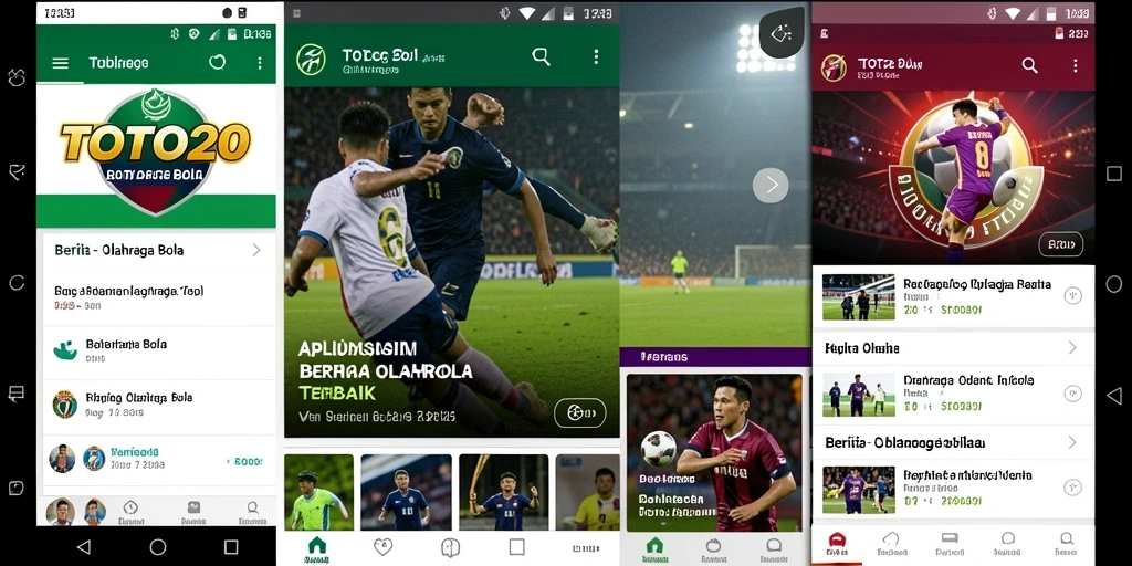 Tampilan antarmuka aplikasi TOTO20 yang modern dan informatif.