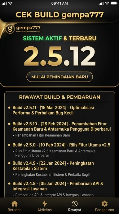 Riwayat Versi Aplikasi gempa777 untuk Pengguna Android